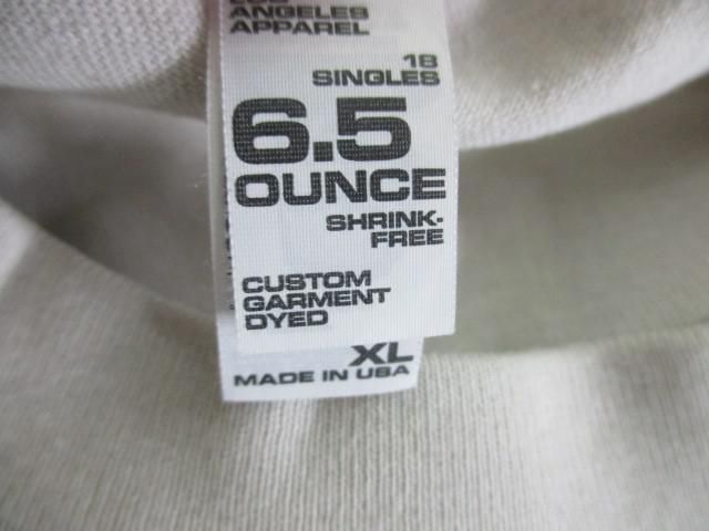 未使用 タグ付き ロサンゼルスアパレル Tシャツ XL セメント USAコットン 1801GD ユニセックス_画像3