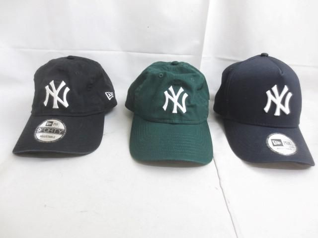 中古 ニューエラ New Era MLB ニューヨークヤンキース 野球帽 キャップ 3点 サイズ表記なし_画像1