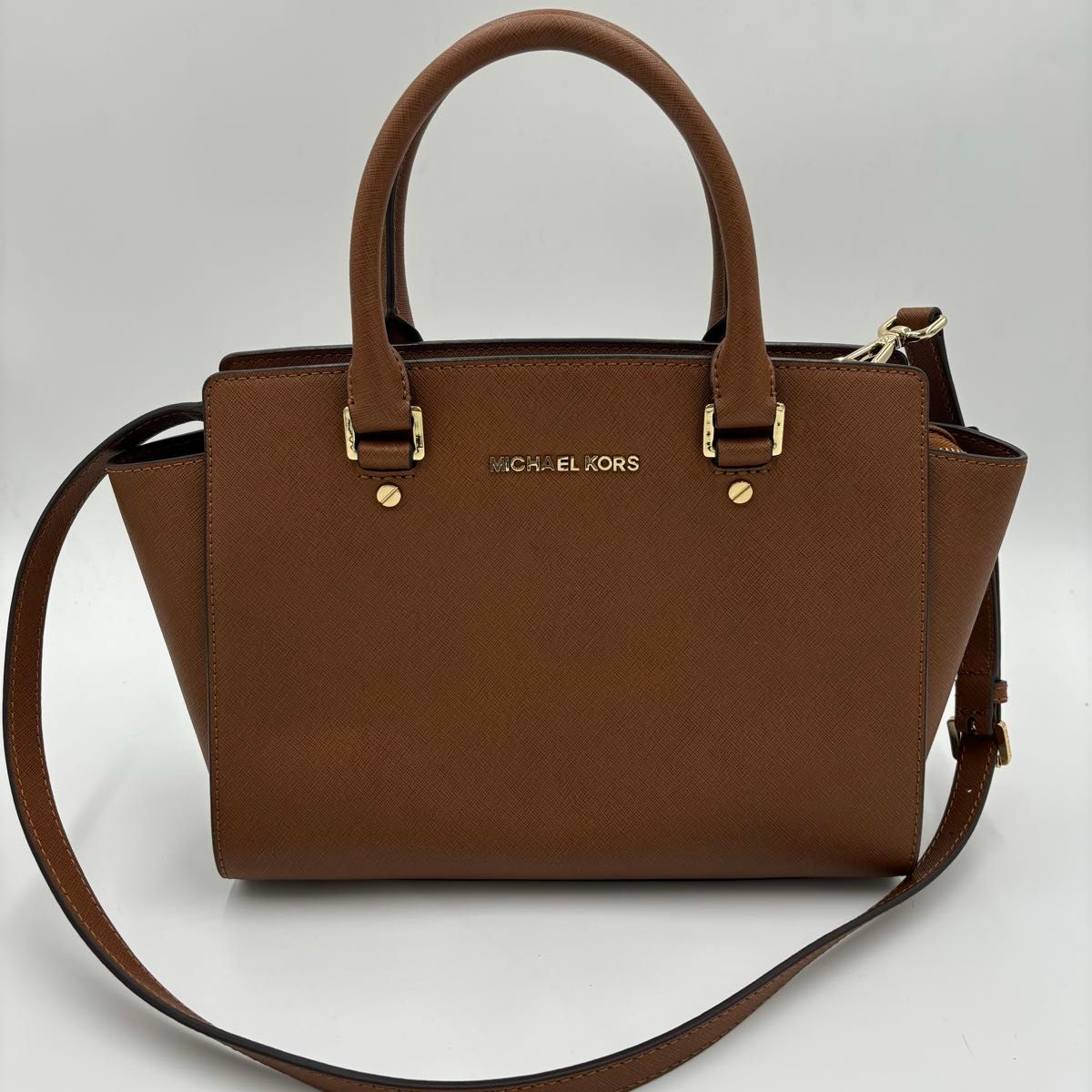 未使用品MICHAEL KORS マイケルコース 2way レザー ショルダーバッグ ハンドバッグ　ブラウン