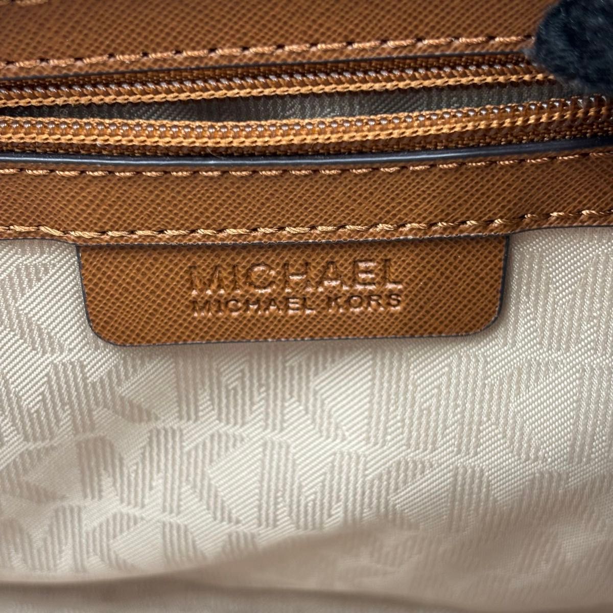 未使用品MICHAEL KORS マイケルコース 2way レザー ショルダーバッグ ハンドバッグ　ブラウン