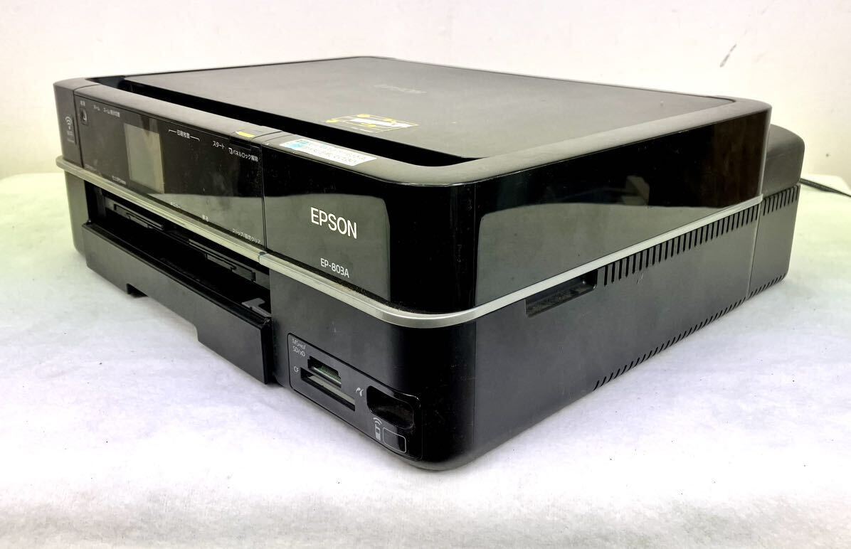 EPSON EP-803A 複合機 インクジェット複合機 インクジェットプリンター エプソン C432A 印刷 コピー機 通電確認済み カラリオ 純正インク_画像6