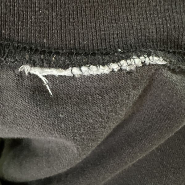 90s adidas линия ребра mok шея cut and sewn XL-XXL черный чёрный футболка с длинным рукавом Adidas 00s Old Vintage большой размер 