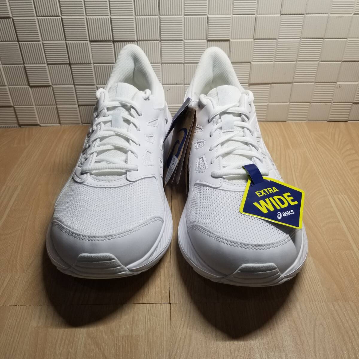  free shipping * new goods unused!! Asics ASICS running shoes sneakers / JOLT 4 EXTRA WIDE/ white white 25.5cm