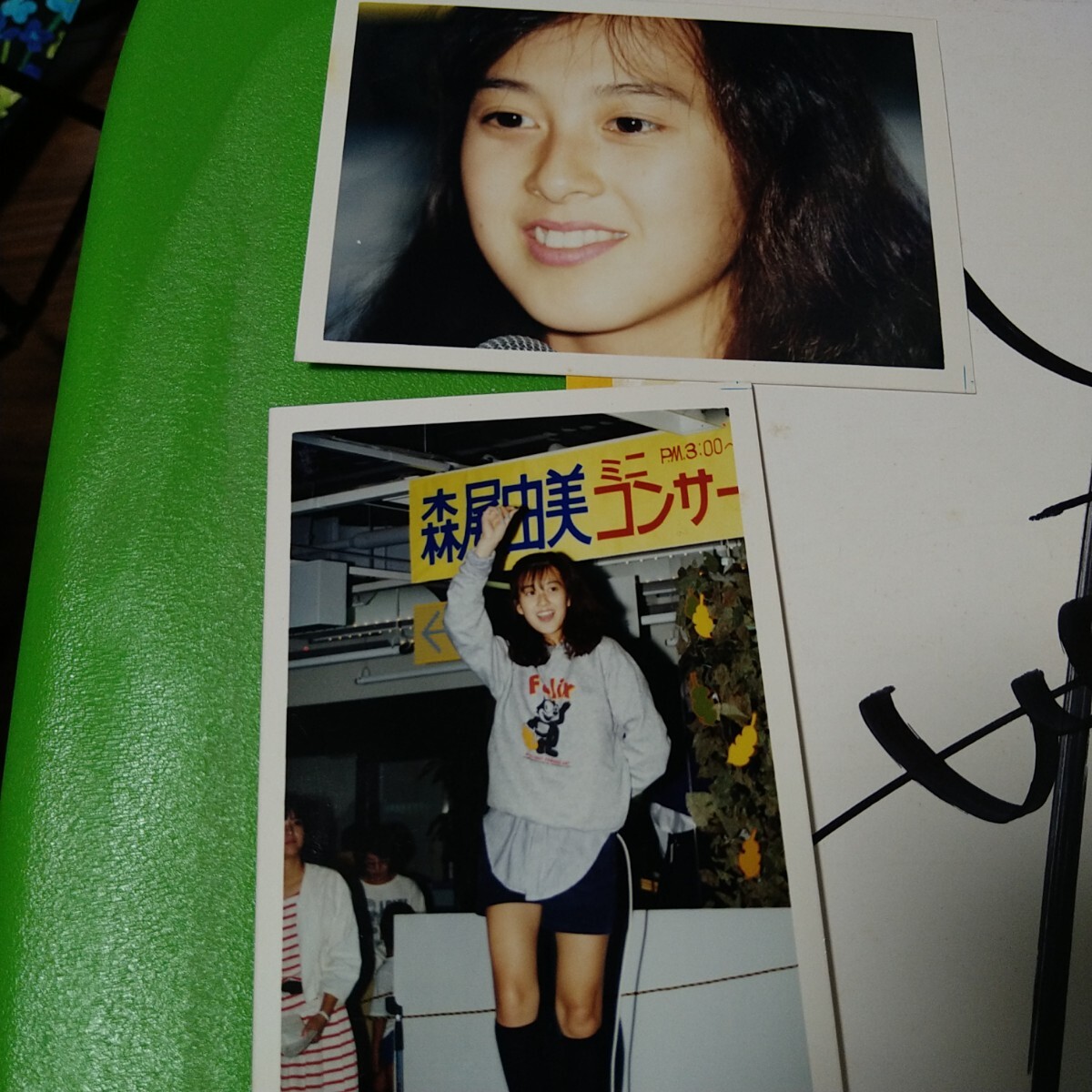 森尾由美　直筆サイン色紙　生写真5枚　レア　80年代アイドル_画像2