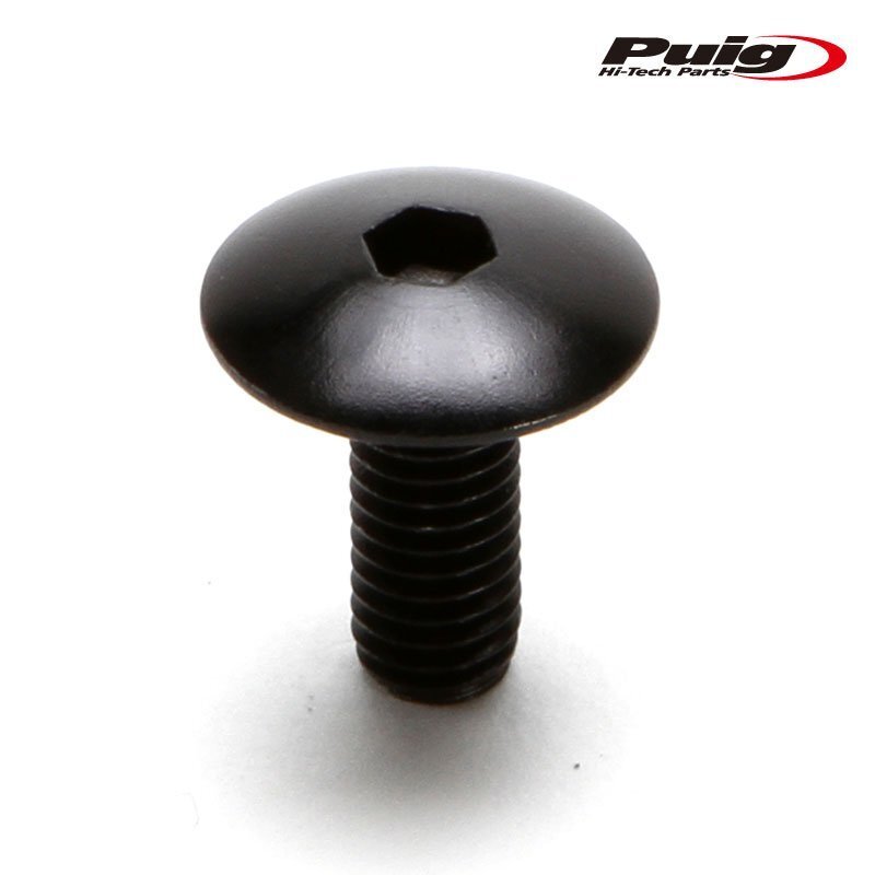  stock equipped Puig 0611N aluminium bolt M6×15 (6 pcs set ) [ black ] all-purpose Poo-chi screw 