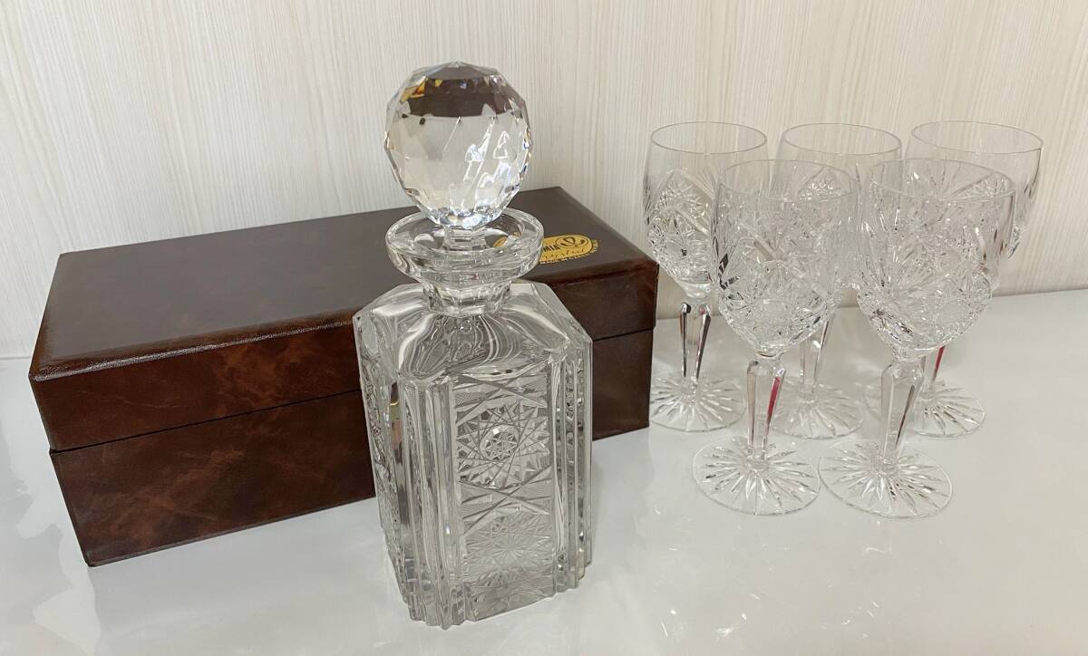  crystal стекло bohemi Agras *te Canter / бокал для вина *5 покупатель осмотр ; виски бренди изделия из стекла товар 