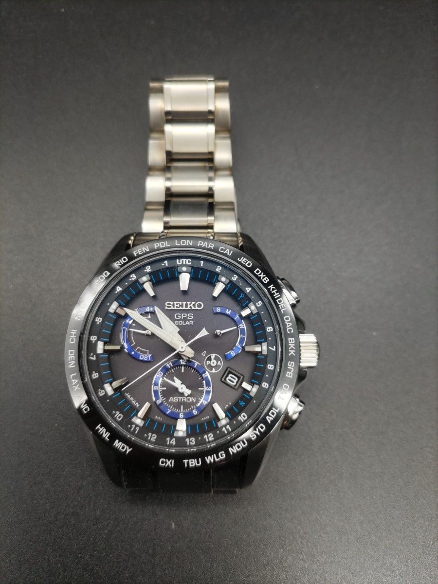 セイコー アストロン SBXB101 クロノグラフ  8X82-0AS0-2 GPSソーラー電波 チタン＆セラミック メンズ腕時計