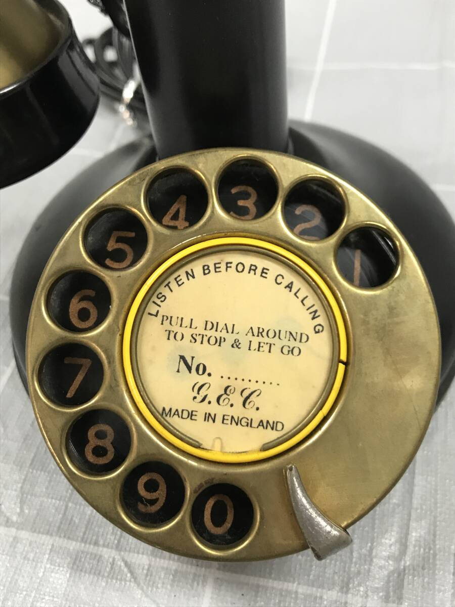 GEC ゼネラル・エレクトリック社 ダイヤル式 卓上電話機 イングランド製 レトロ アンティーク 時代物 電話機 インテリア 趣味 コレクター の画像7