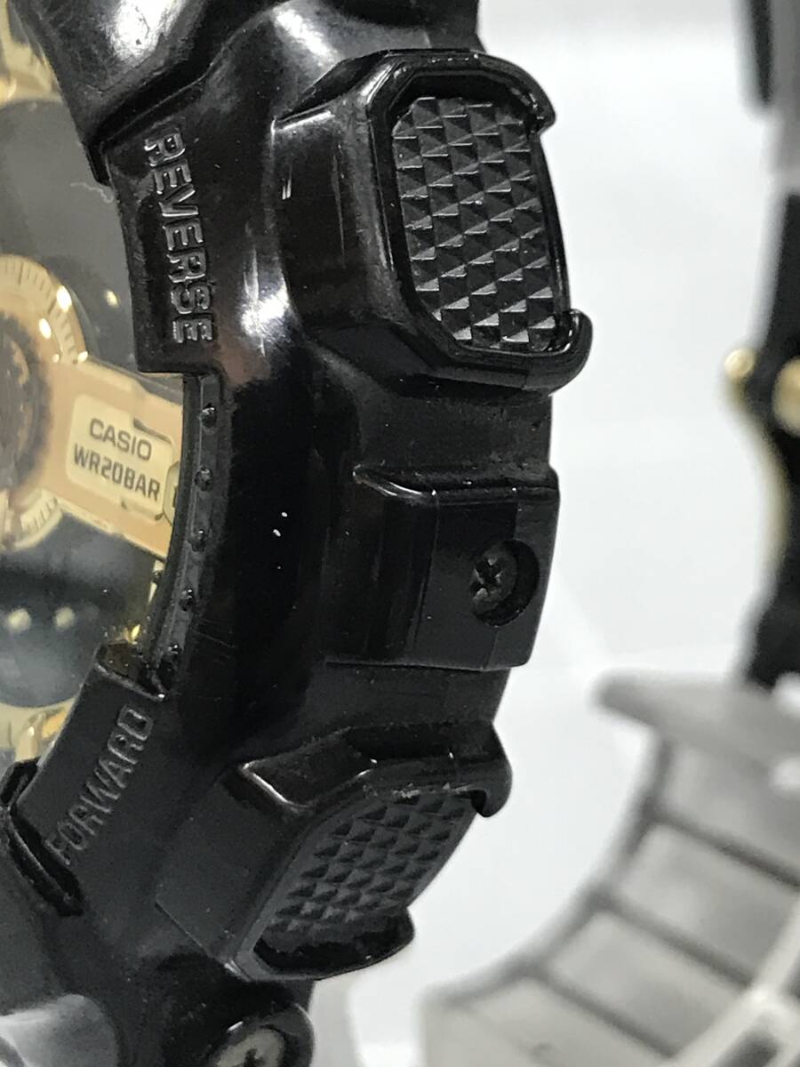 稼働品 CASIO カシオ G-SHOCK ジーショック PROTECTION GA-110GB ブラック系 アナデジ 腕時計 時計 ファッション 趣味 コレクター _画像8