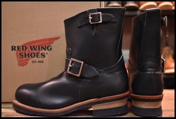 [8.5D box attaching unused 13 year ] Red Wing 2976 Short engineer black black chrome steel tu boots redwing HOPESMORE