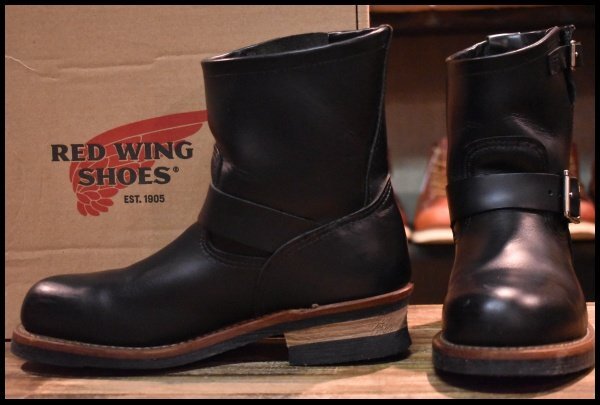 【7.5D 箱付 良品 11年】レッドウィング 2976 ショート エンジニア 黒 ブラッククローム スチールトゥ ブーツ redwing HOPESMORE_画像1