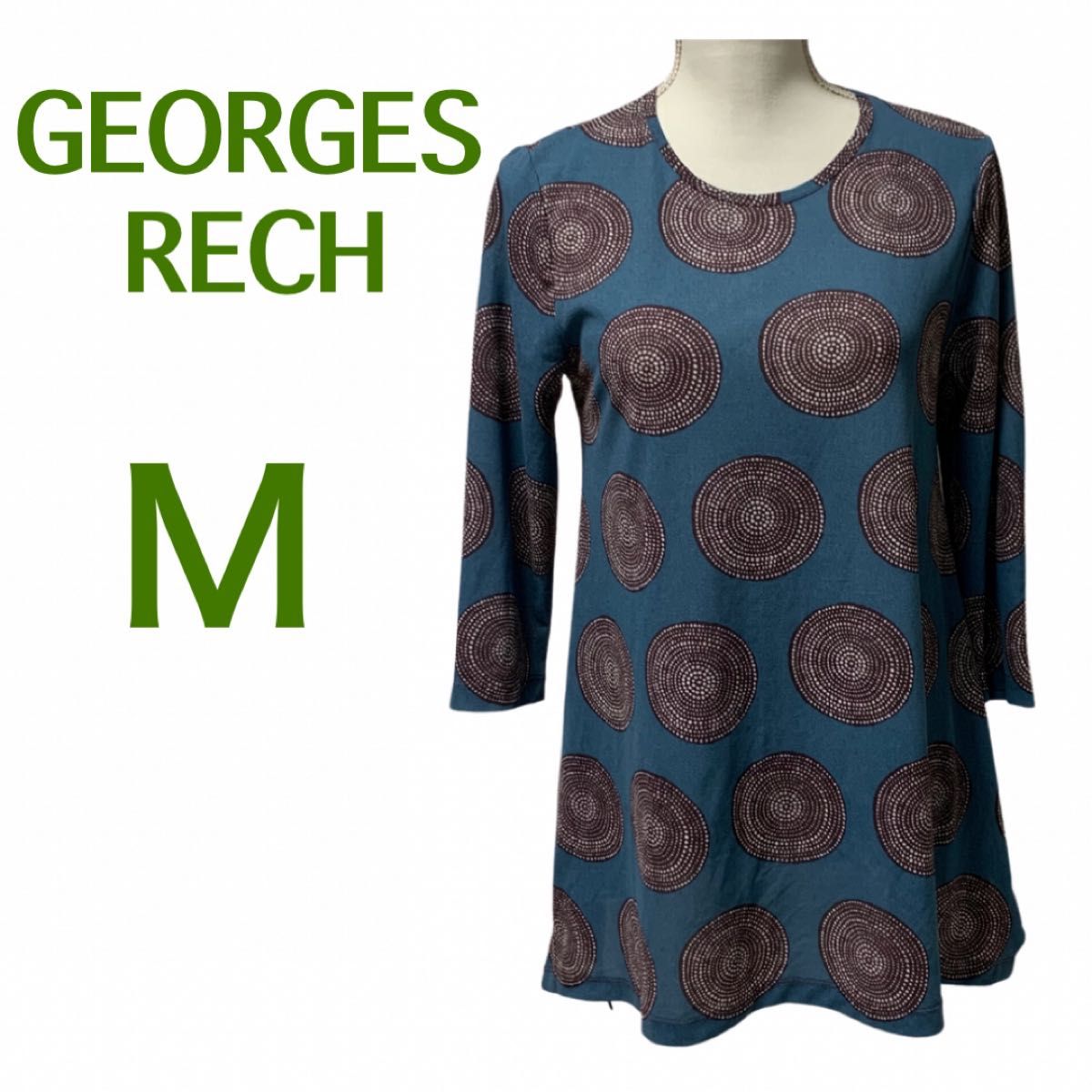 美品☆ GEORGES RECH☆プルオーバーチュニック☆七分袖☆Aライン