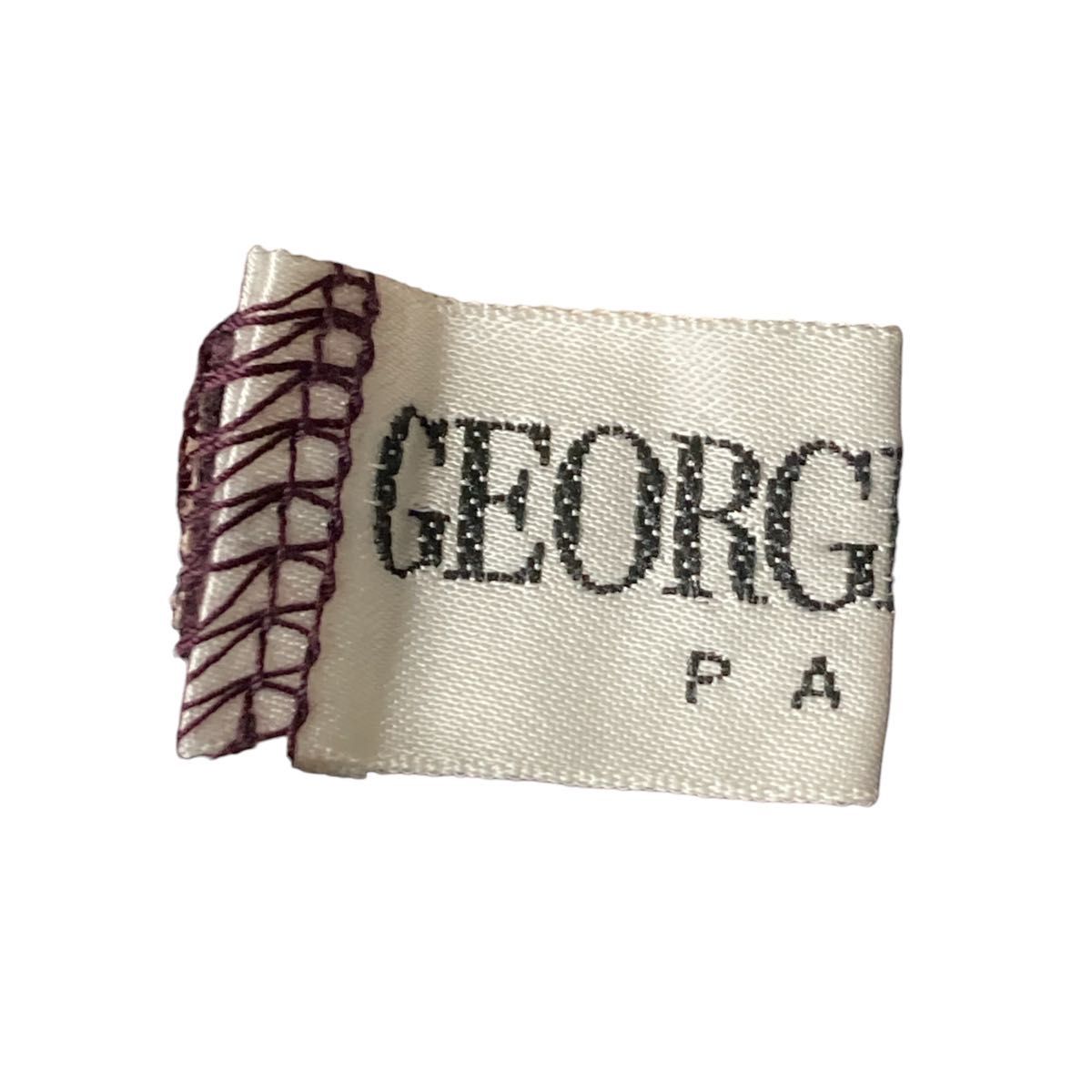 【美品】GEORGES RECH☆ノースリーブプリーツワンピース☆ロット柄