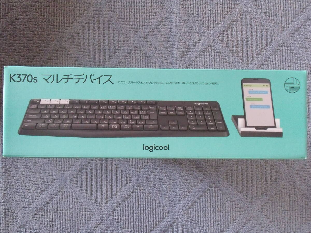 ロジクール マルチデバイス ワイヤレス キーボード＆スタンド K370s （ブラック/ホワイト）_画像4