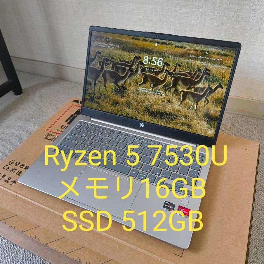 HP 14  (Ryzen 5 7530U/メモリ16GB/512GB SSD/フルHD/IPS/14インチ) ノートパソコン