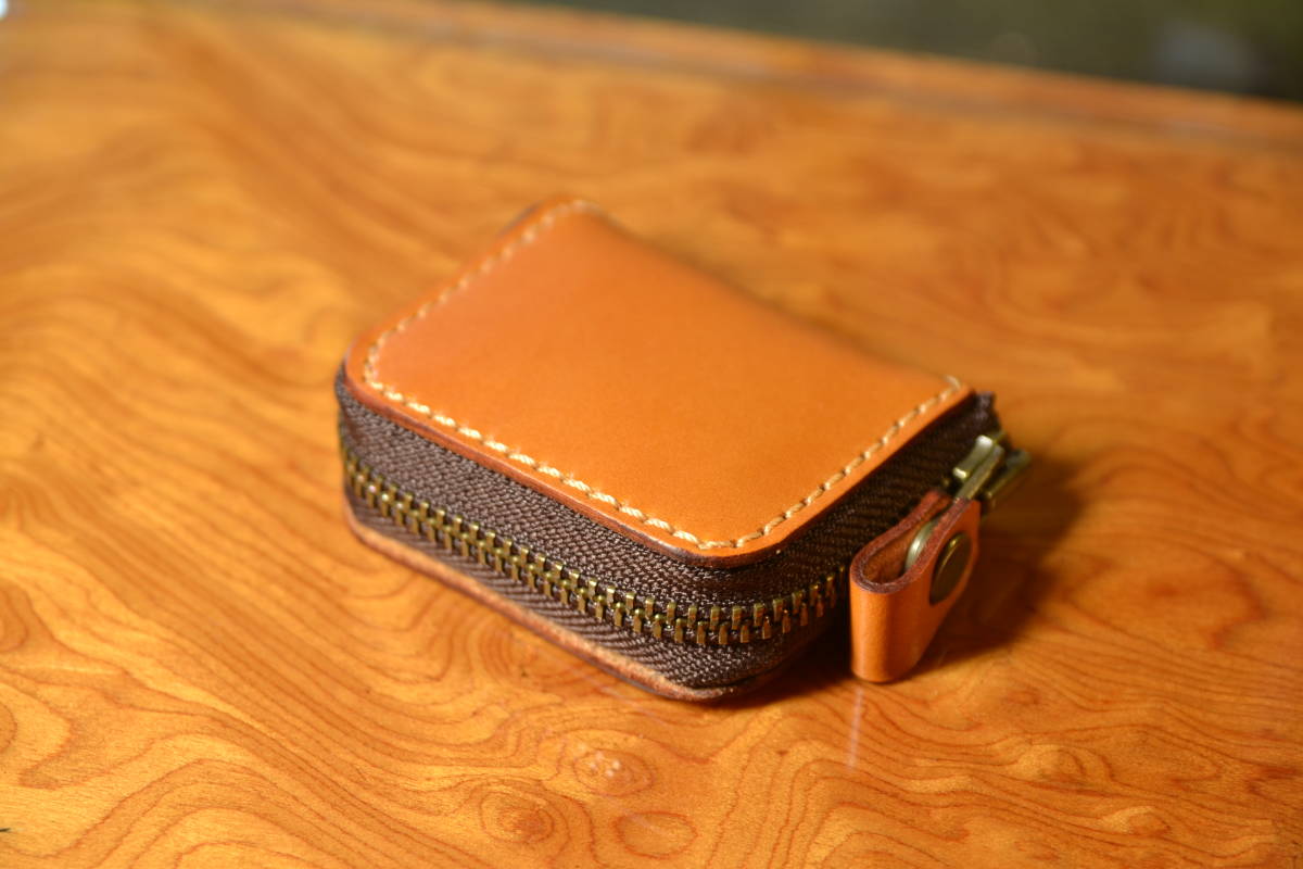  Camel small coin case cow leather nme