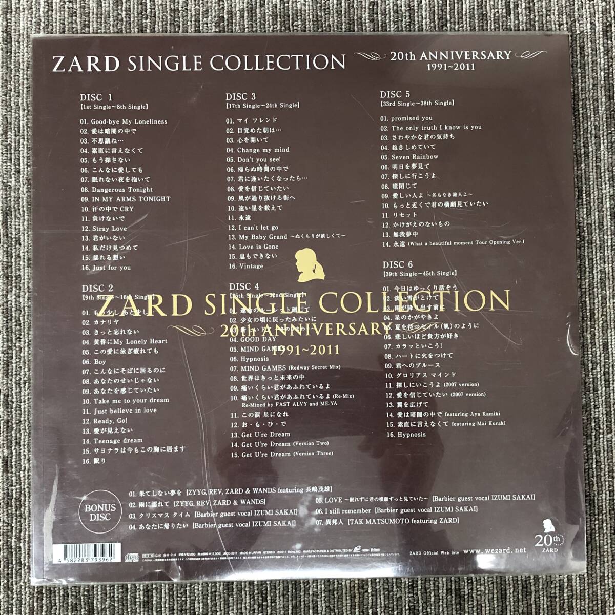 ZARD / SINGLE COLLECTION / 20th ANNIVERSARY / 1991~2011 / 坂井泉水 / 20周年記念盤 / 7枚組 / CD-BOX / 現状品_画像2