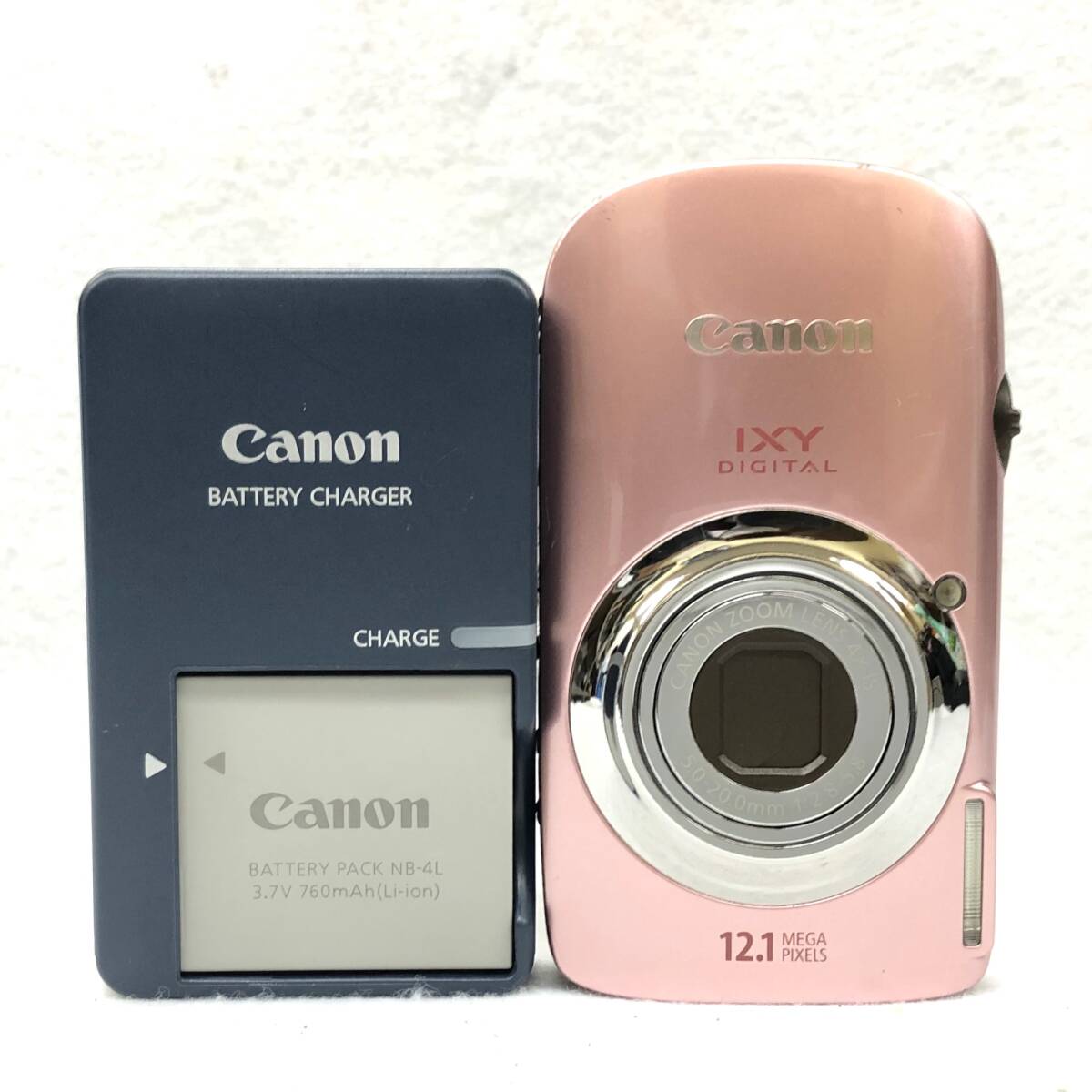 Canon IXY DIGITAL / PC1356 / 12.1 MEGA PIXELS / キャノン / コンパクトデジタルカメラ / ピンク / 充電器付 / 通電確認済み / 現状品_画像1