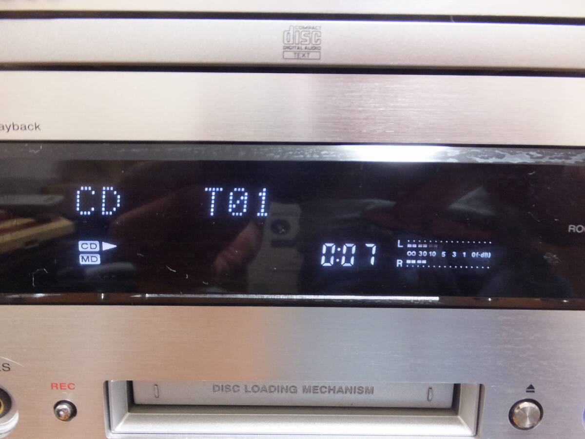 【動作品・美品】(CDピックアップ新品)KENWOOD R-K700 CD・MDコンポ 本体のみの画像7