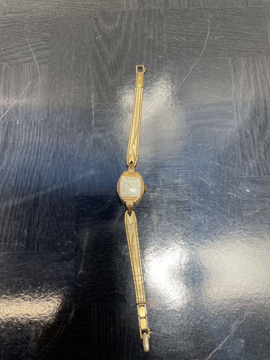  1円スタート 時計 ENICAR 17石 18K/0.750刻印 手巻き レディース腕時計 中古の画像3