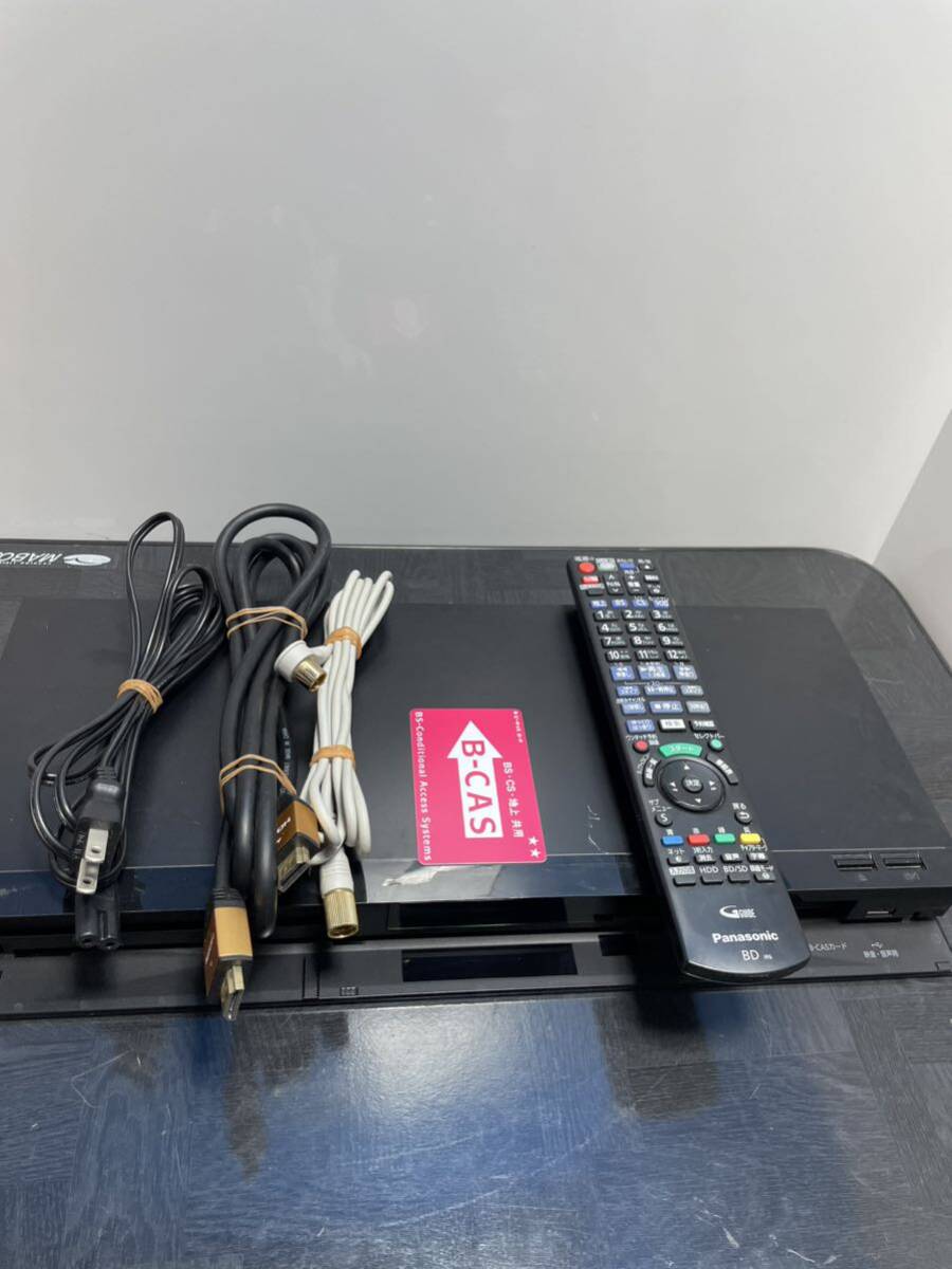 ブルーレイレコーダー Panasonic DMR-2CW50 B-CASカード リモコン 2020年 中古品_画像1