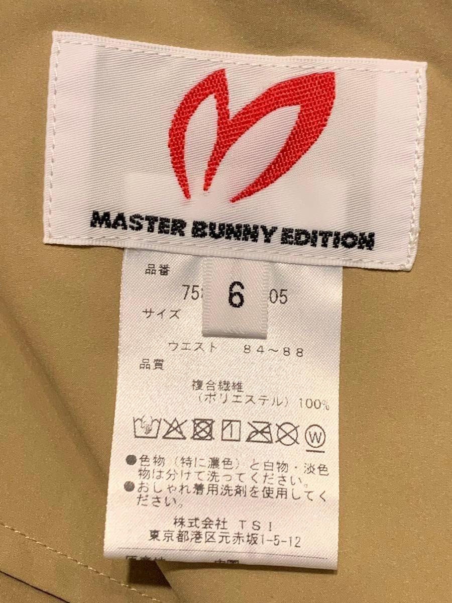 マスターバニーエディション MASTER BUNNY EDITIONライトクロス ノータックパンツ　春夏モデル　 ゴルフ　新品