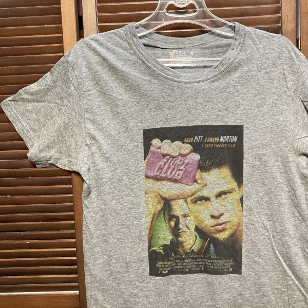 1スタ 再落無し AGOV グレー ムービー Tシャツ ファイトクラブ FIGHT CLUB 映画 90s 00s ビンテージ 古着 ベール 卸 仕入れ_画像1