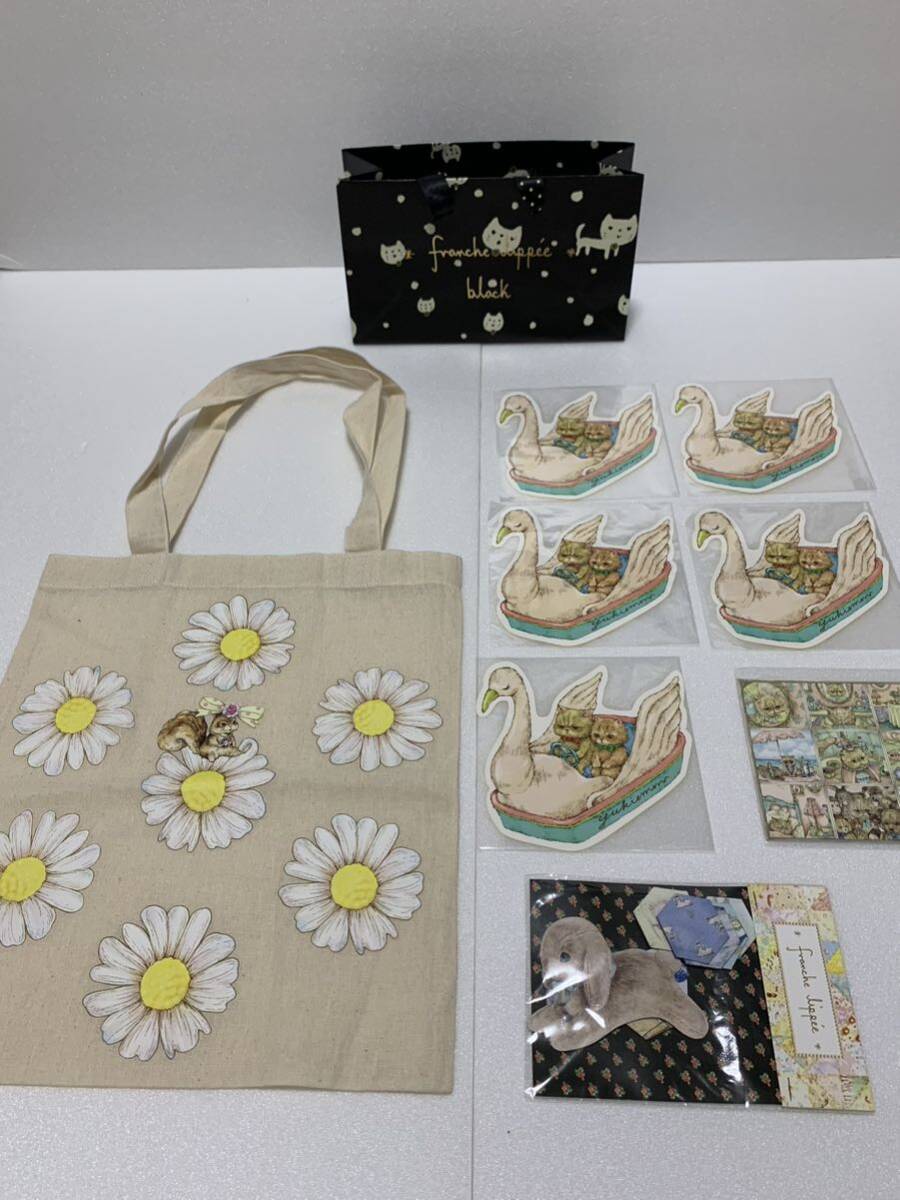  Franche Lippee yuki emo n novelty goods set eko-bag * postcard * seal * magnet seat *shopa- sack new goods unused 