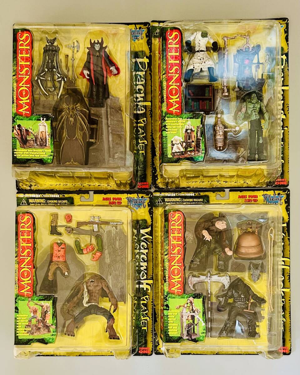 McFARLANE(mak мех Len )[MONSTERS PLAYSET( Monstar Play комплект )Dracula,Frankenstein,Werewolf,Hunchback]4 шт совместно 