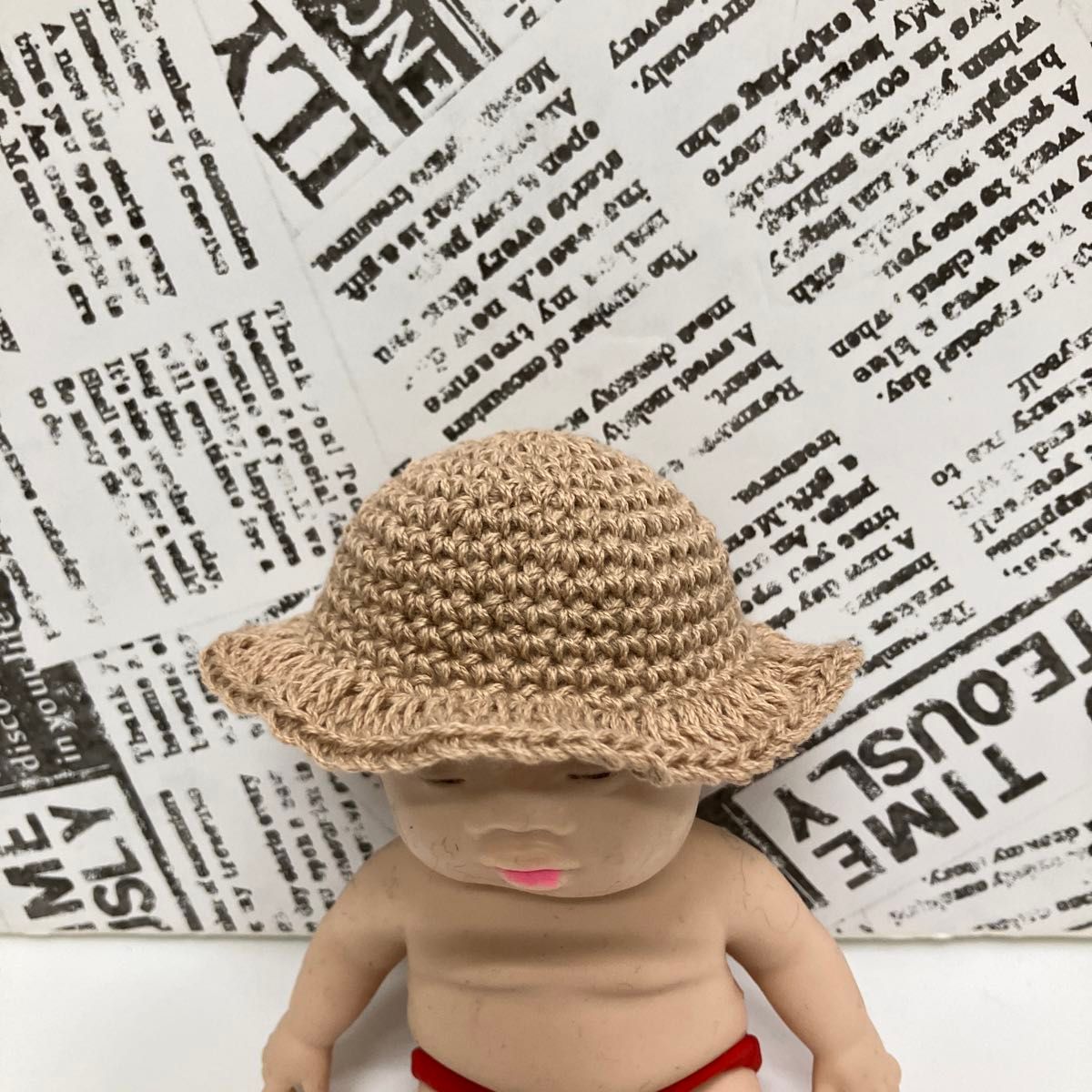 お人形の帽子　頭まわり16センチのアグリーベイビーズサイズ 赤ちゃんスクイーズカテゴリ: その他ドール、人形