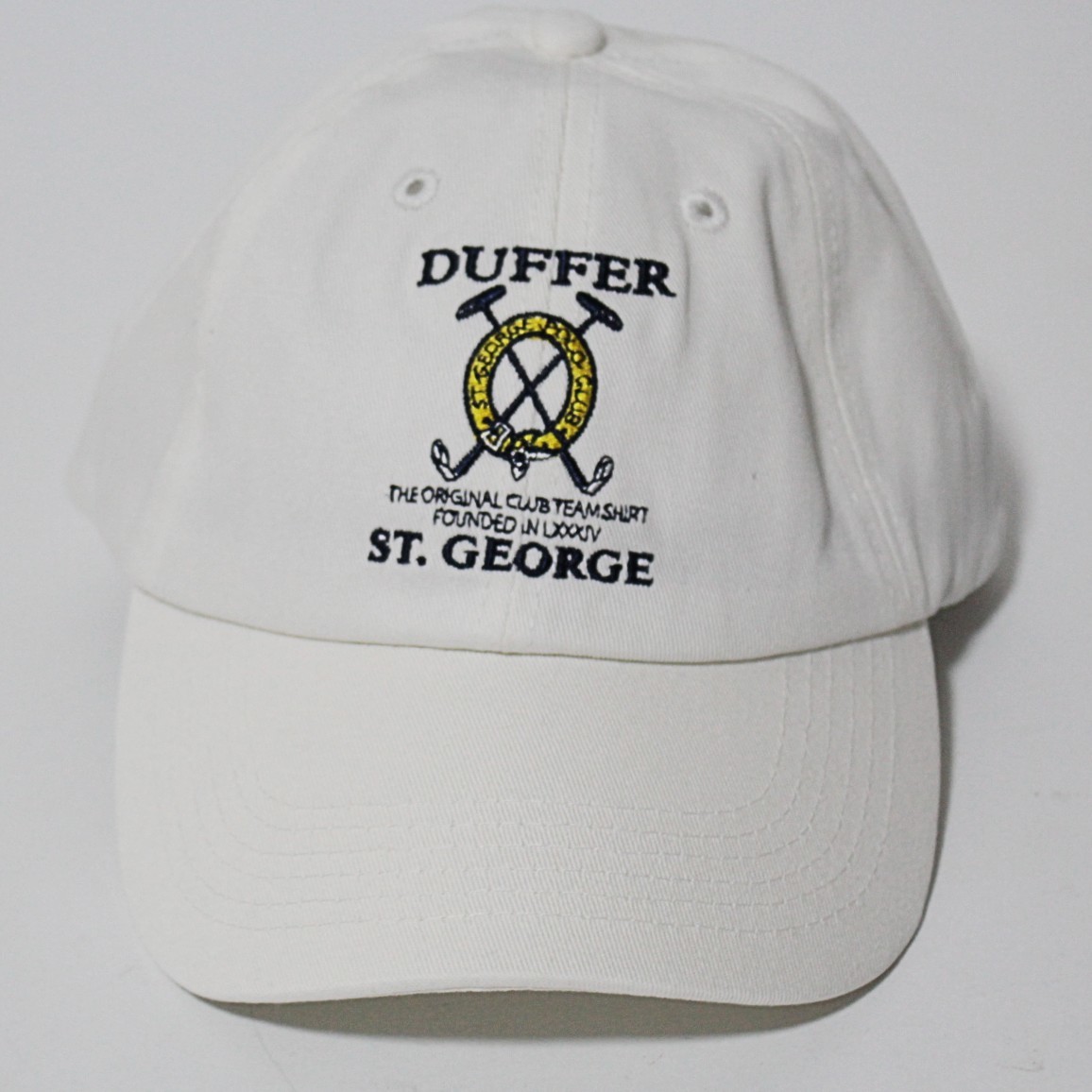 新品 The Duffer ダファー ロゴ刺繍 野球帽タイプ ローキャップ 白　Ｋ1884