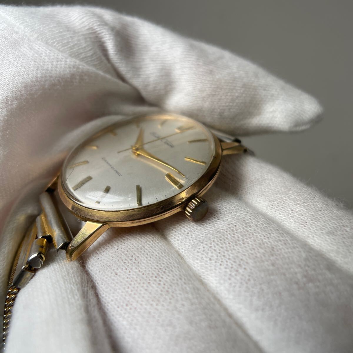 G◎ SEIKO セイコー CROWN クラウン 手巻き アンティーク 腕時計 ゴールドカラー 15002 キズ汚れ有りの画像4