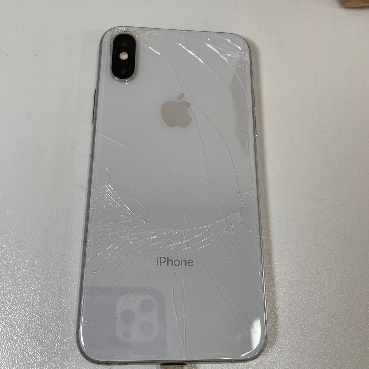 G◎ Apple iPhone Xs 256G SIMロック有 MTE12J/A 初期化済み 利用制限 ◯ ホワイト 裏面割れ ソフトバンク_画像6