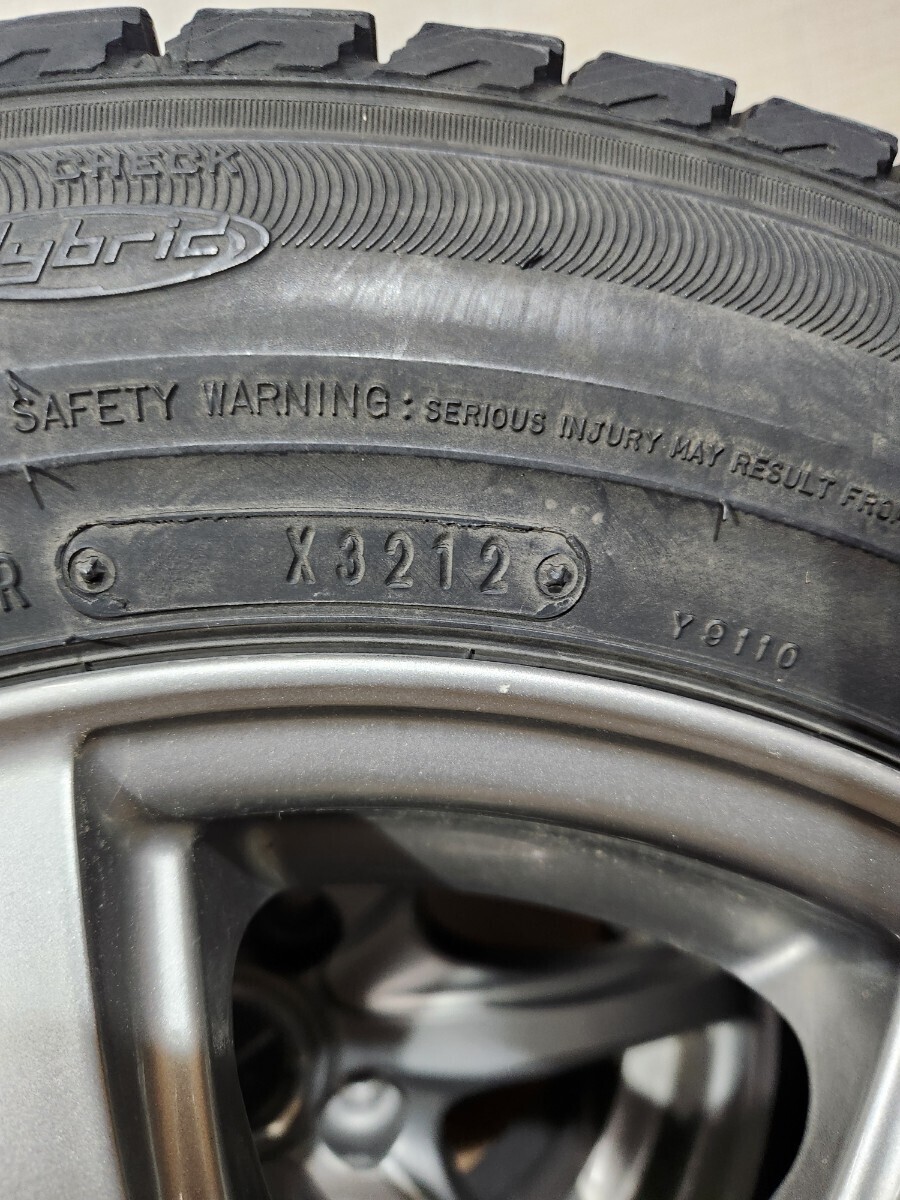 G☆ millous ミルアス goodyear ICE NAVI ZEA 12年製 175/70R14 175/70/14 PCD100 4h 5.5J オフセット40 タイヤホイール セット エア抜け有の画像8