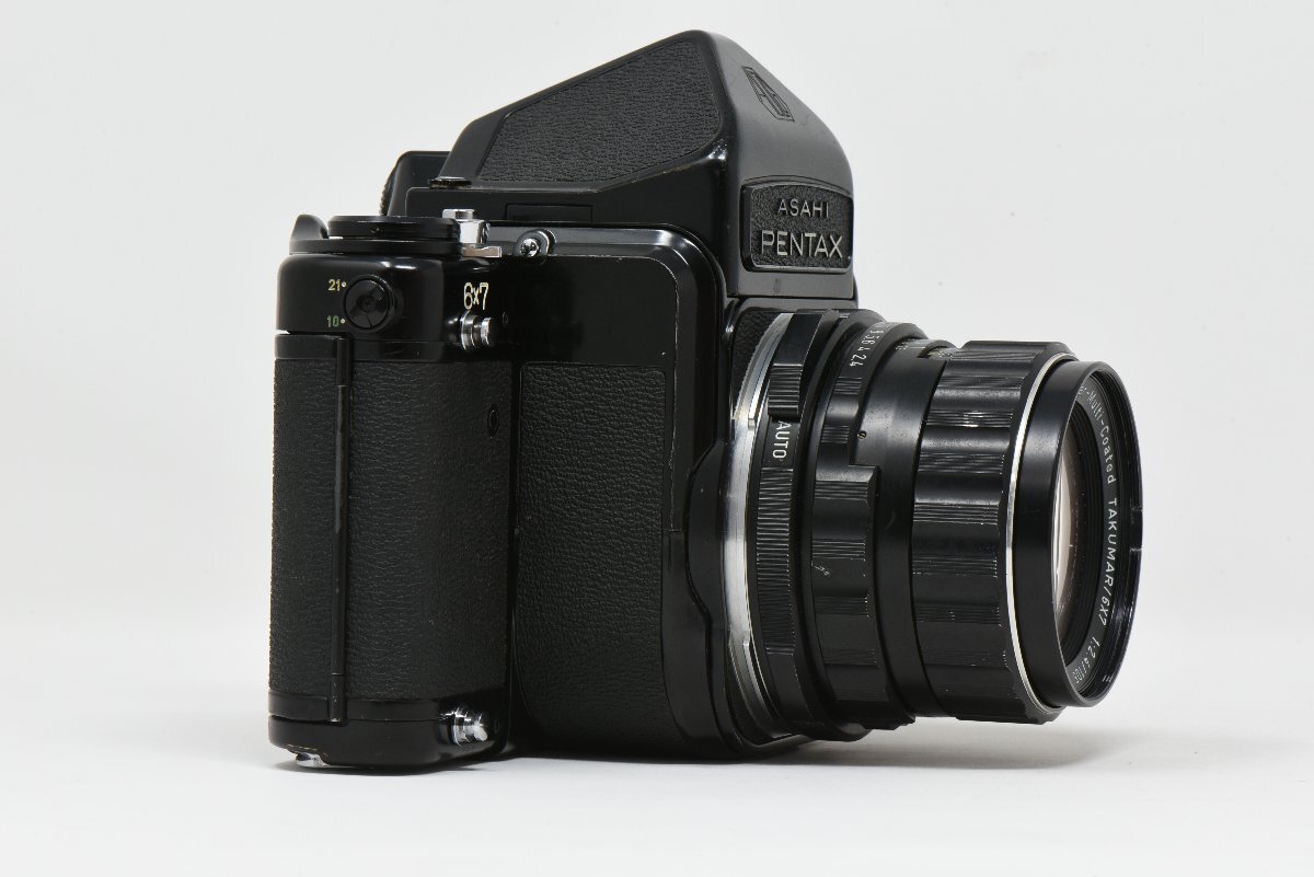 PENTAX 6x7 TTL 本体 / SMC TAKUMAR 105mm f/2.4 標準レンズ付き　※通電確認済み、現状渡し。_画像3