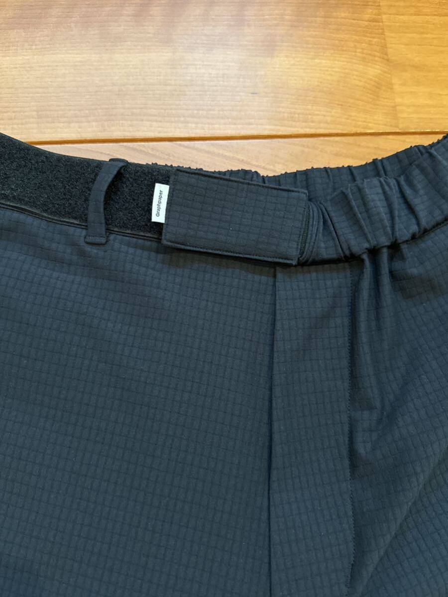 送料無料Graphpaper Ripple Jersey Slim Waisted Wide Tapered Chef Pants グラフペーパーGM234-40080B