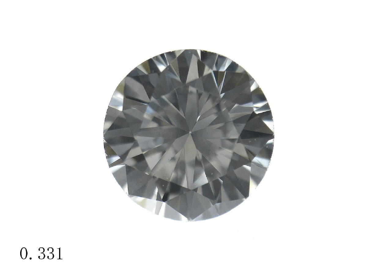 Pt900 1粒 ダイヤモンド 立て爪 プラチナ リング 0.331ct VVS-2 Eカラー VERY GOOD 7.5号 中央宝石研究所鑑定書　J19_画像9