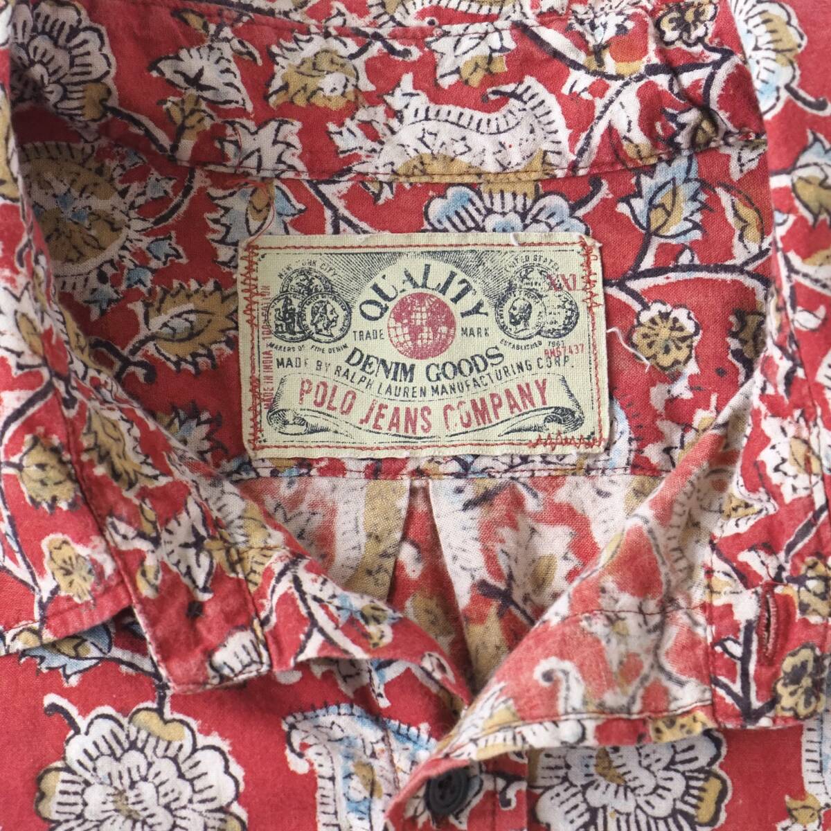 ラルフローレン　Ralph Lauren　アロハシャツ　半袖　ビッグサイズ　花柄　美品　メンズ