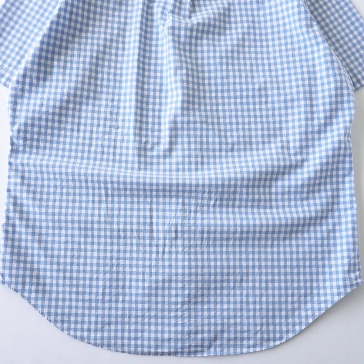 ラルフローレン　Ralph Lauren　BDシャツ　半袖　ギンガムチェック　水色　美品　メンズ