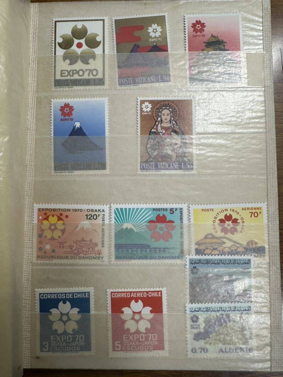  each country Japan world fair stamp unused /139 sheets used ./30 sheets album attaching 