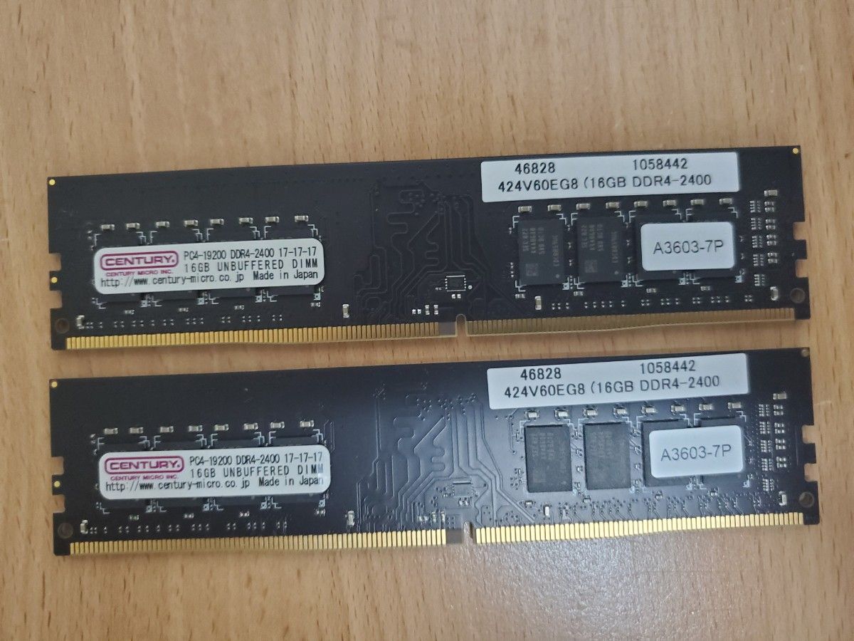 CENTURY メモリ DDR4 2400 32GB (16GB×2) 動作確認済  RAM