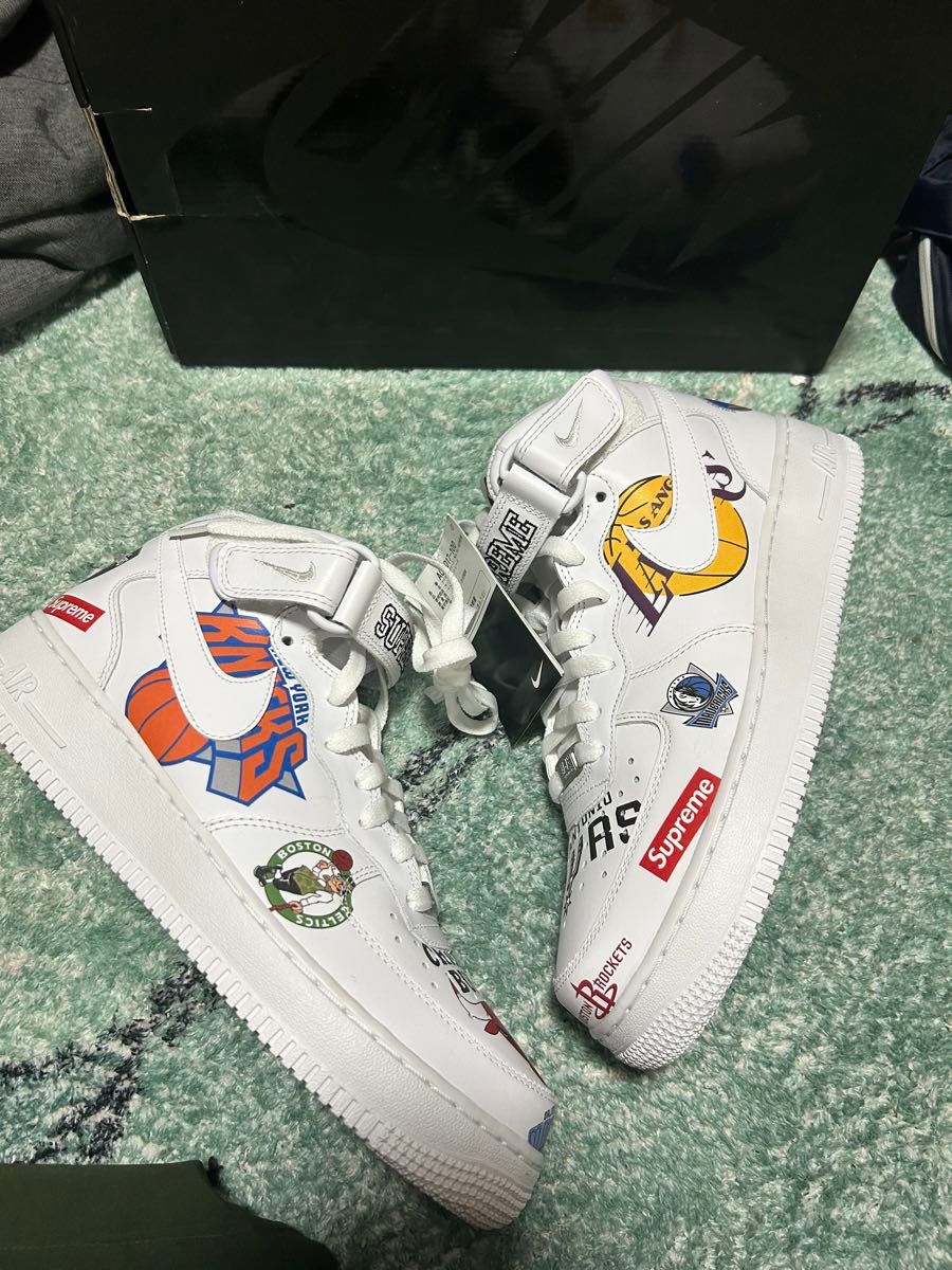 Supreme × NBA × Nike Air Force 1 Mid '07 "White"