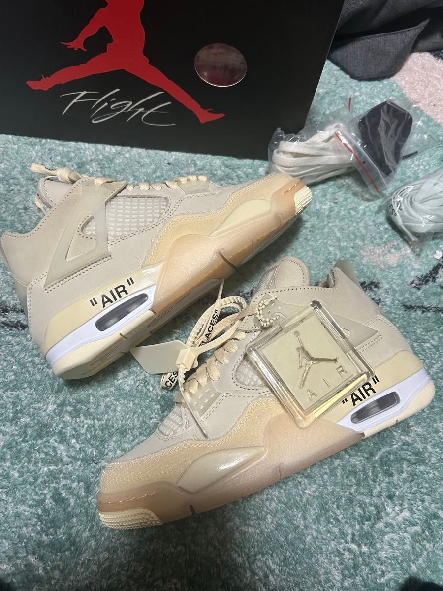 Off-White × Nike WMNS Air Jordan 4 SP "Sail"