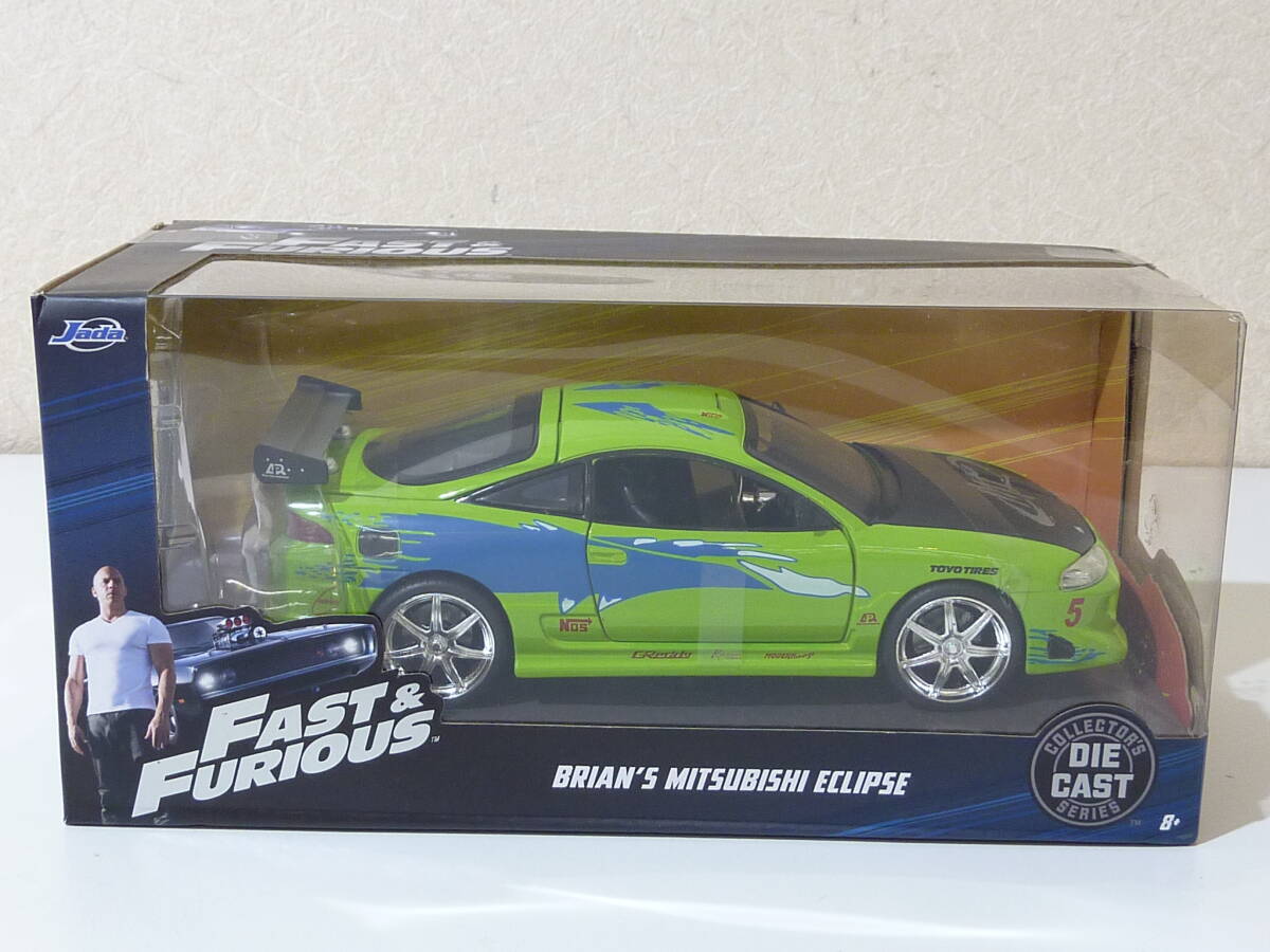 未開封 1/24 Jada toys FAST&FURIOUS ワイルドスピード BRIAN'S MITSUBISHI ECLIPSE■三菱 エクリプス 車 ミニカー 激安 爆安 1円スタート_画像1