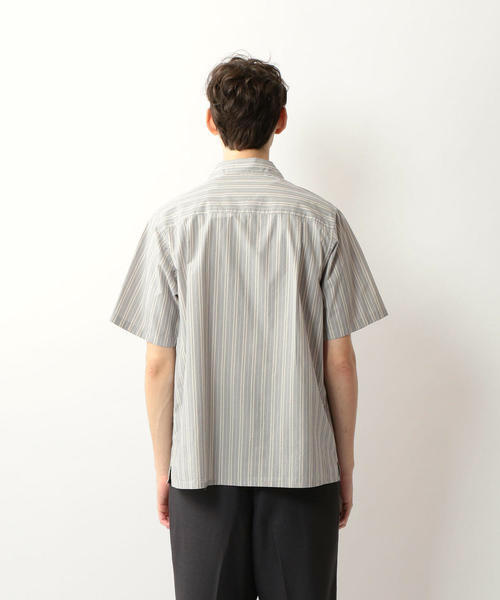 Steven Alan ストライプ シャツ サイズ s スティーブンアラン united arrows ユナイテッドアローズ 81162180204 グレー gray コットン 半袖_画像2