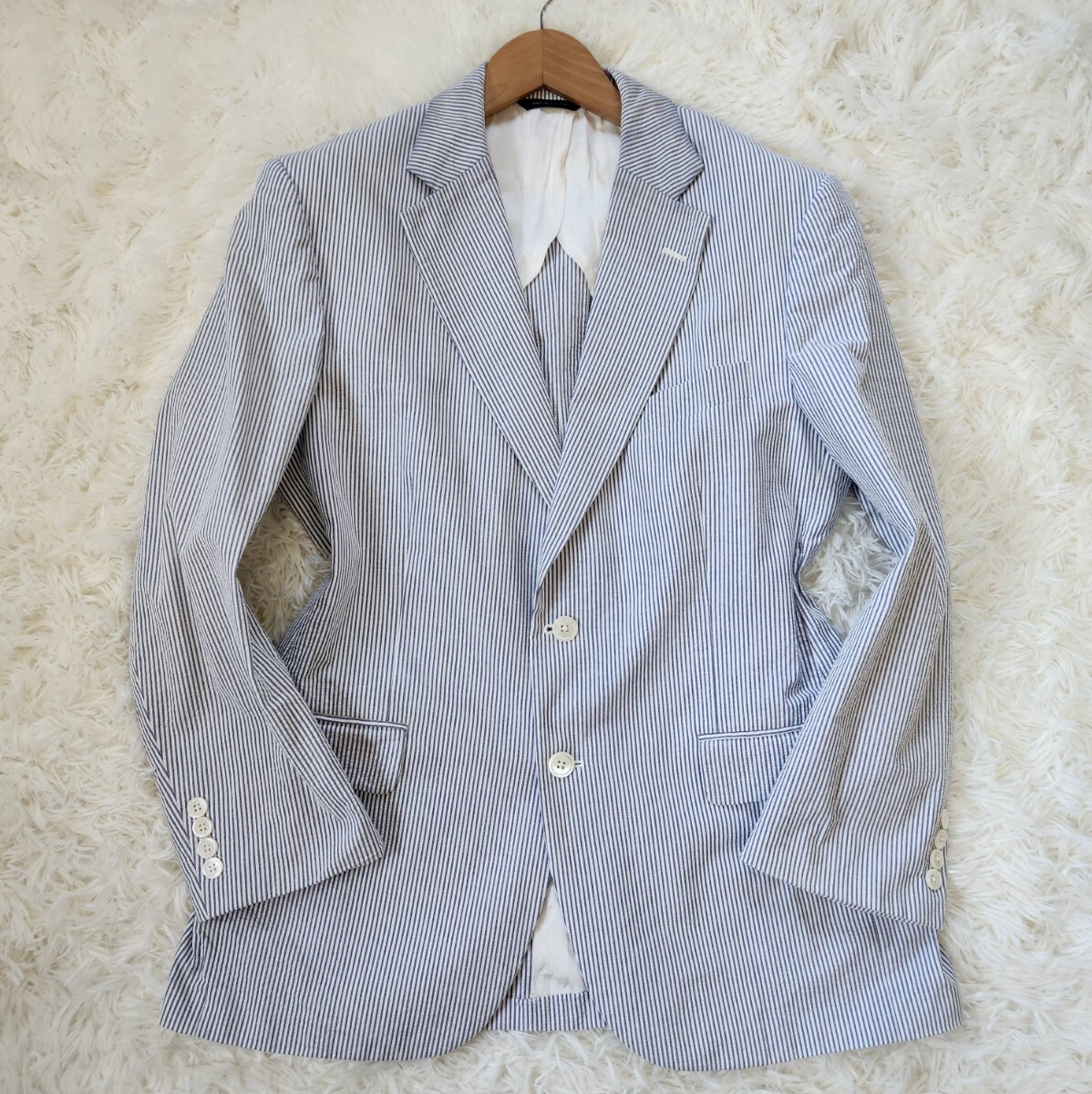  beautiful goods Brooks Brothers [ highest. Kiyoshi . feeling sia soccer stripe 40 L corresponding ]BrooksBrothers tailored jacket summer jacket 