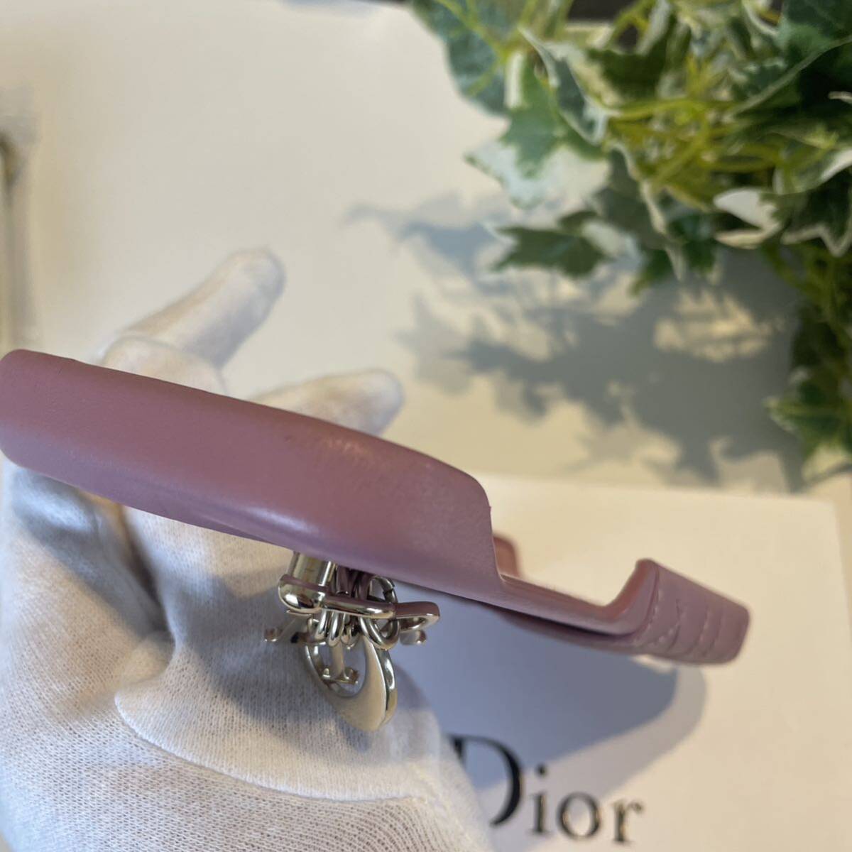 Lady Dior iPhone 14 Proケース カナージュ ラムスキン　ディオール　クリスチャンディオール DIOR iPhoneケース スマホケース　ピンク
