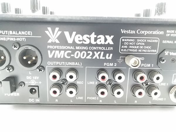 * not yet verification Vestax DJ mixer VMC-002XLu TUB audio interface built-in 3 band isolator /XLR output terminal 0617E1H @80 *