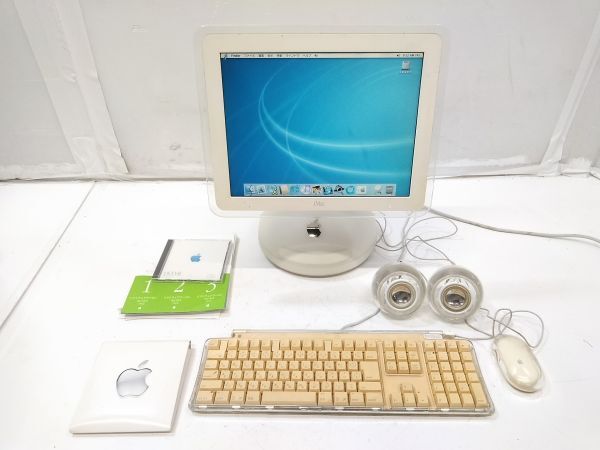 ♪Apple iMac アイマック M6498 PowerPC G4 700MHz 768MB 80GB 17インチ OSX 10.2 純正 付属品付き E051303L 〒140 ♪_画像1