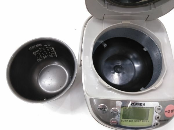 ◆ 動作品 象印 ZOJIRUSHI IH炊飯ジャー３合炊き NP-GA05型 コンパクト ステンレス 2006年製 0513B6 @100 ◆_画像6